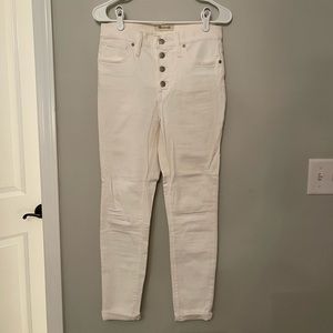 Madewell Mid-Rise Skinny Jeans in Pure White